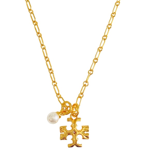 NEW Authentic Tory Burch Roxanne Pendant with Glass Pearl $175 - Picture 1 of 7